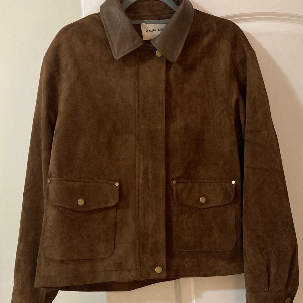 Womens brown suede jacket